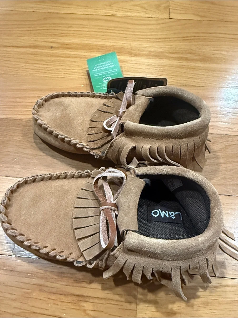 NWT Lamo kids fringe moccasin booties size 13.